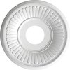 Ekena Millwork Berkshire PVC Ceiling Medallion (Fits Canopies up to 5 3/4"), 13"OD x 3 1/2"ID x 3/4"P CMP13BECAB